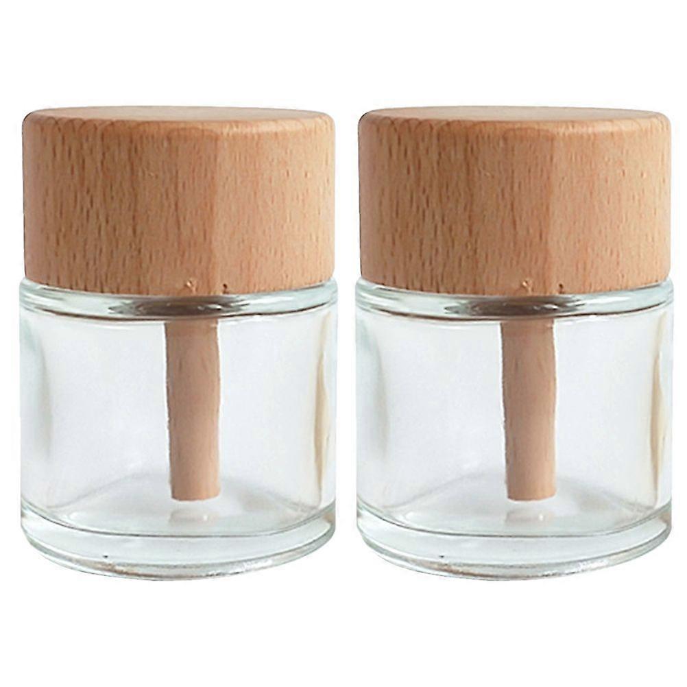2pcs Glass Diffuser Bottles Diffuser Vase 50ml Empty Clear Reed Diffuser Bottles