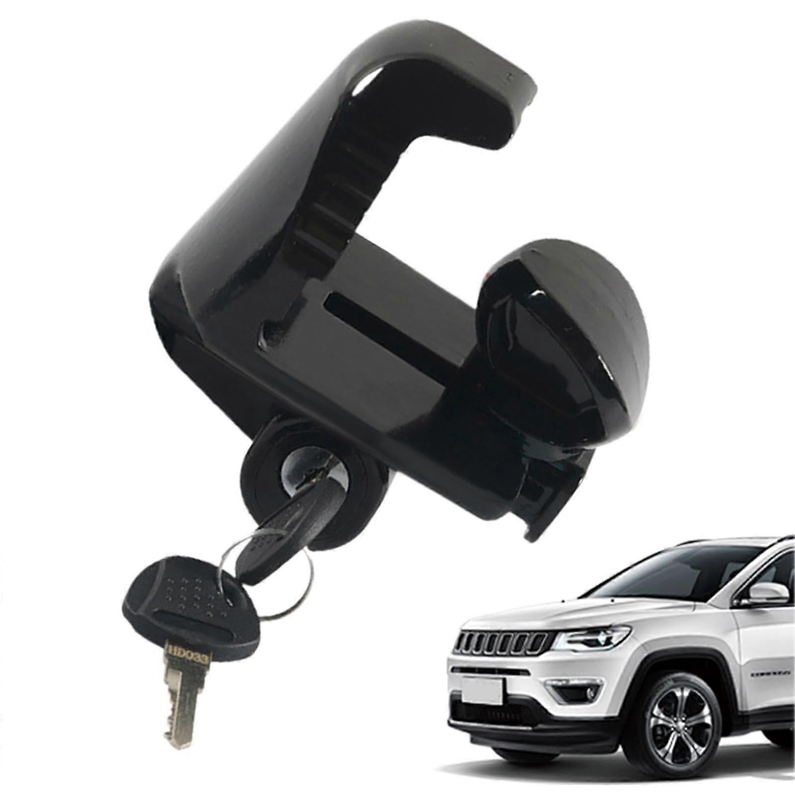 Lock Towing Hitch For Travel Trailer And Boat Trailer, Adjustable Trailer Lock With Key, Locking Hook For Trailer D Black