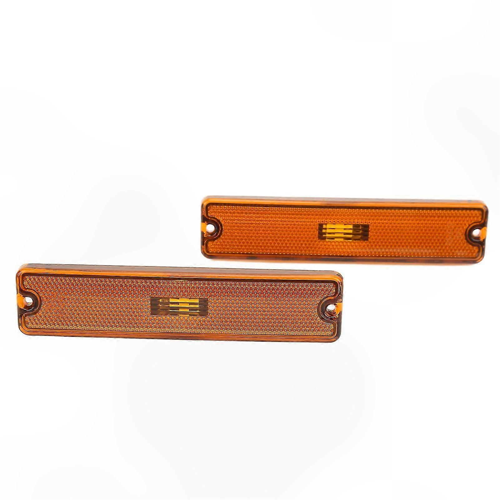 Yellow Side Marker Light Shade for Jeep Wrangler YJ 1987-1995, Durable Replacement with High Light Transmission 56001424 Pair