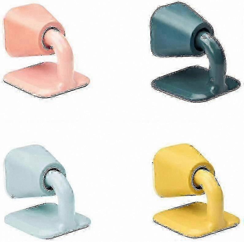 Multicolor Door Stoppers - 4 Pack for Home & Office Use Prevents Slamming and Damage Safely Secure Your Doors