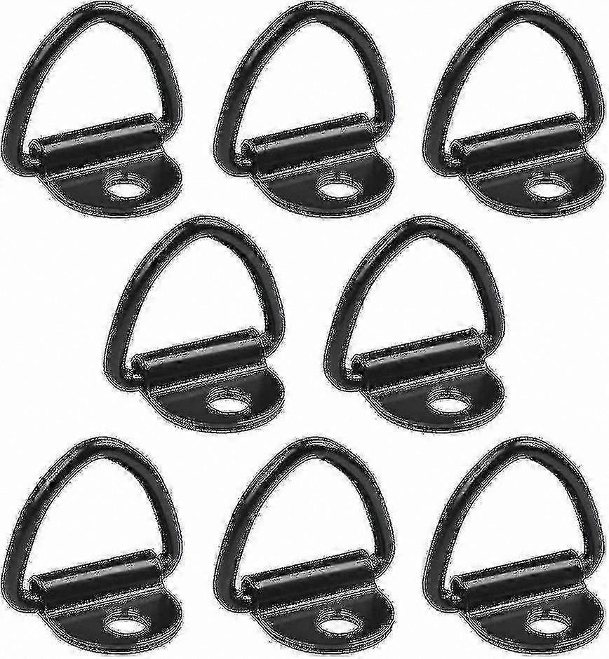 8-Pack D-Ring Hooks for Trailers, Stainless Steel Tie-Down Anchors