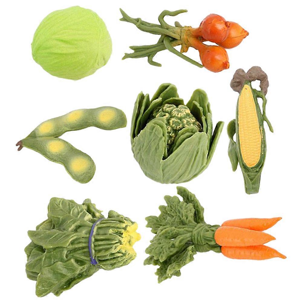 Plastic Artificial Vegetable Model Set for Home Decor Assorted Color 1 Set