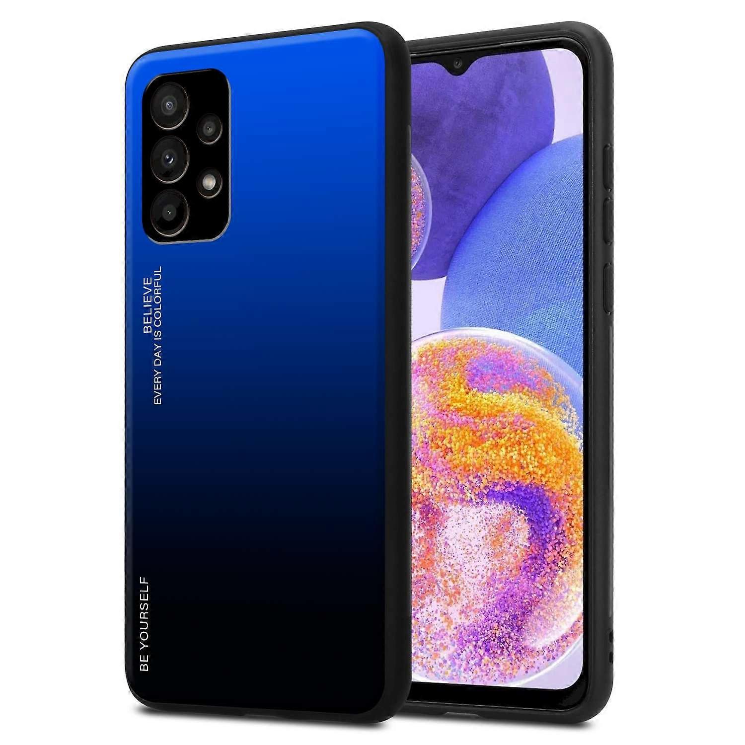 Samsung Galaxy A23 4G / 5G TPU Protective Case - Back Cover with Protective Glass - Two-Tone