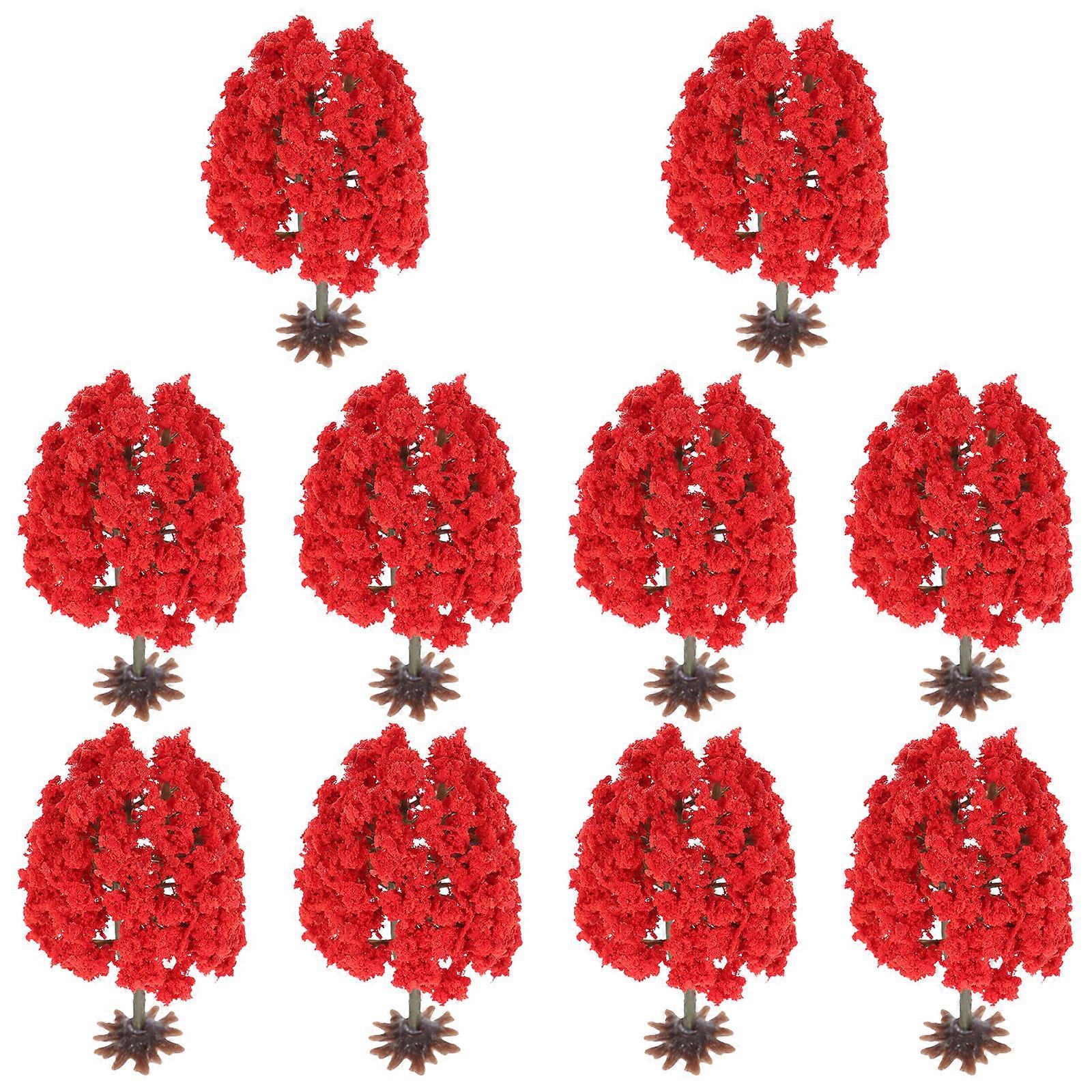 10pcs Sand Table Model Tree Decor Micro Landscape Decoration Tree Model