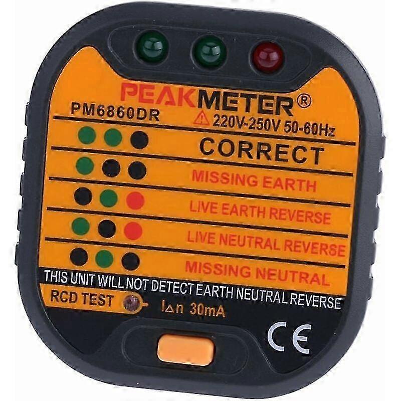 pm6860dr Automatic Electrical 220V Support Circuit Breaker Socket Tester1 pcs
