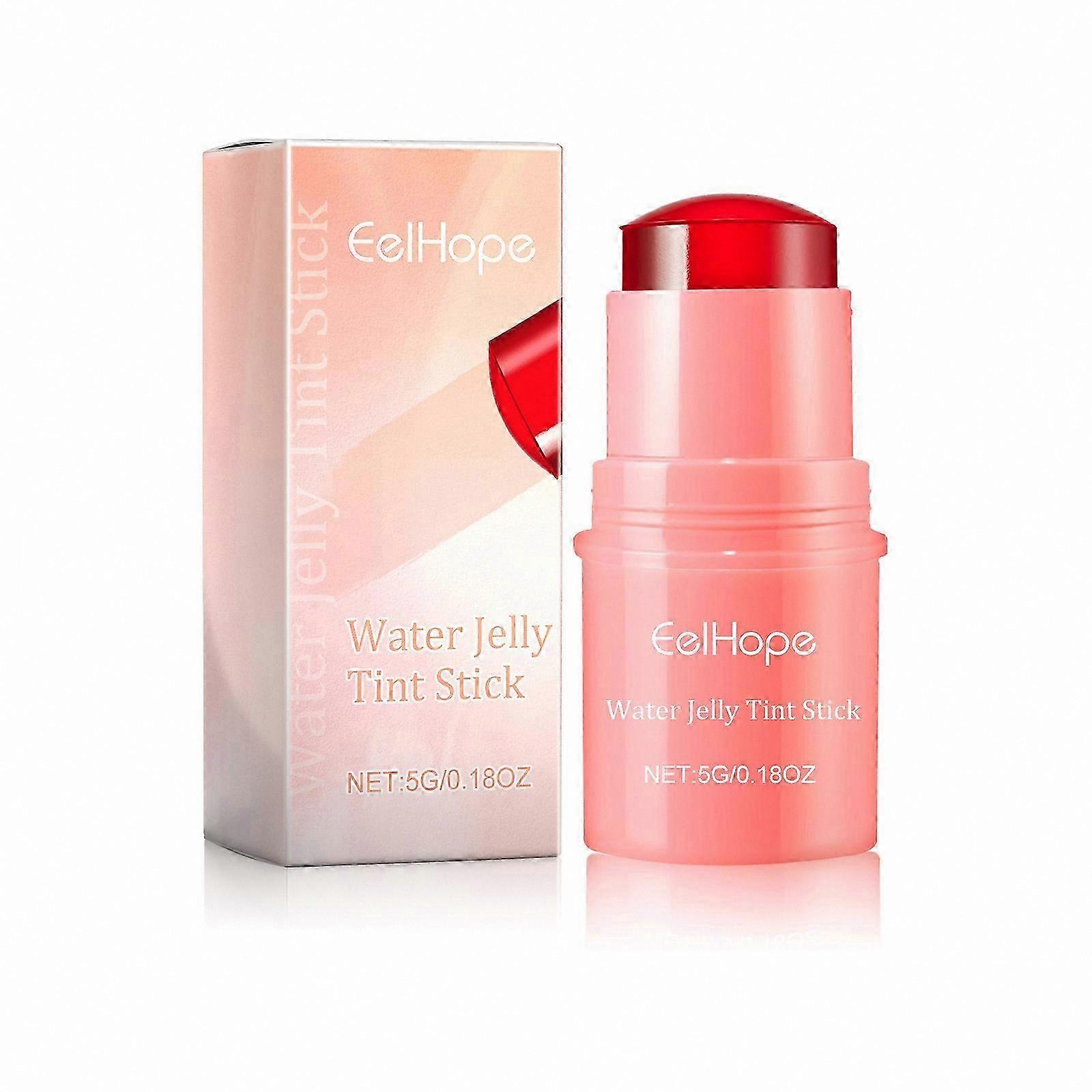 Cooling Water Jelly Lip & Cheek Stain Stick with Buildable Watercolor Finish for Sheer Color Application