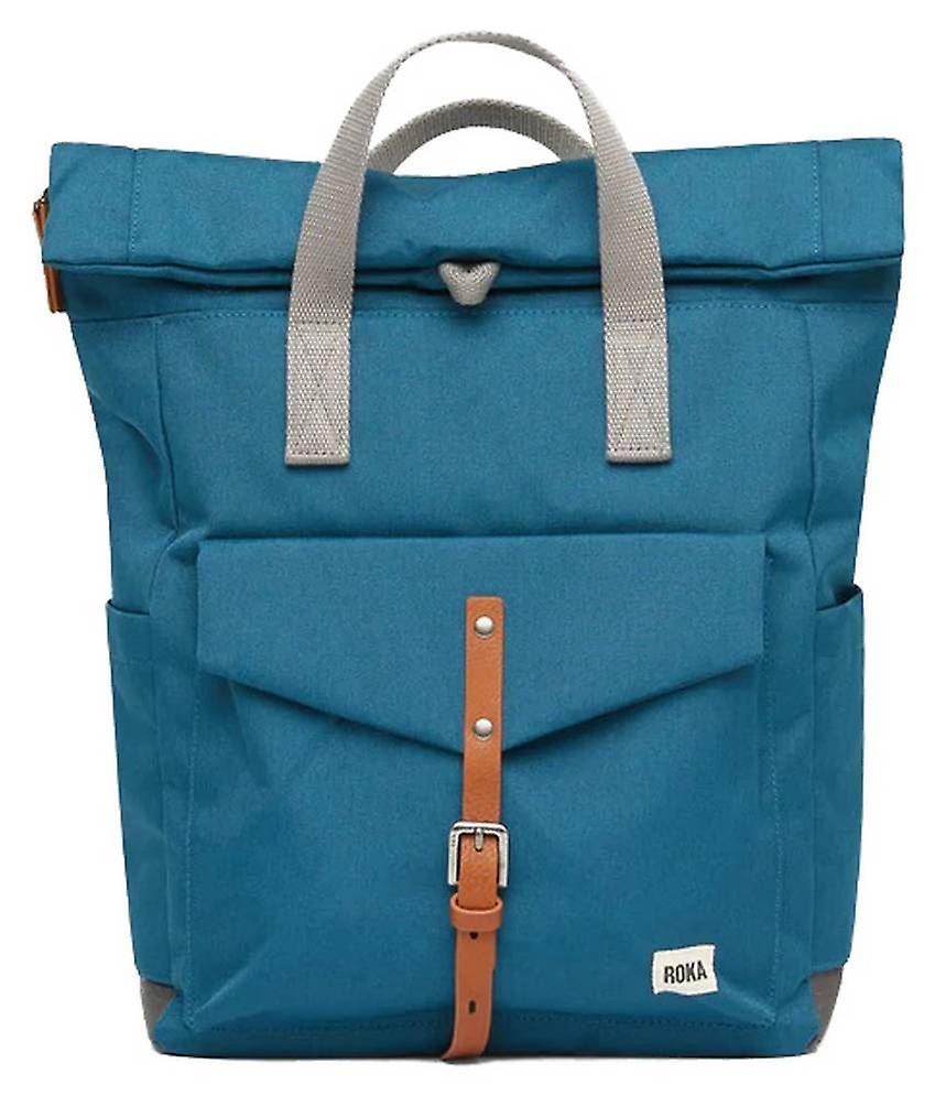 Roka Canfield C Medium Sustainable Canvas Backpack - Marine Blue