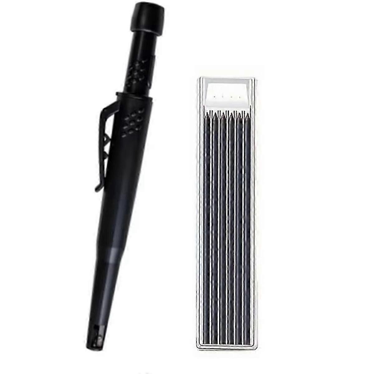 Solid Carpenter Pencil Set 2.8mm Deep Hole Mechanical Pencil Marker C