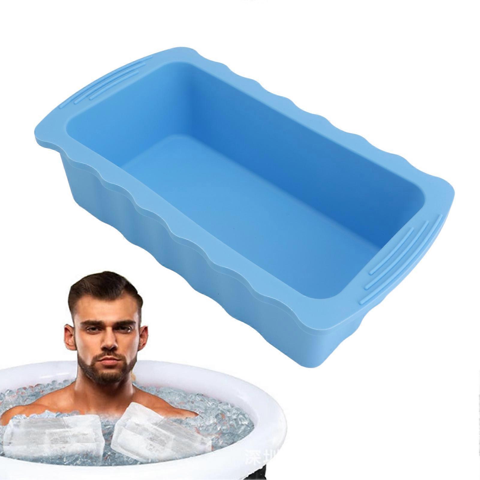 Reusable Silicone Ice Cube Tray Bricks Maker for Ice Baths Coolers