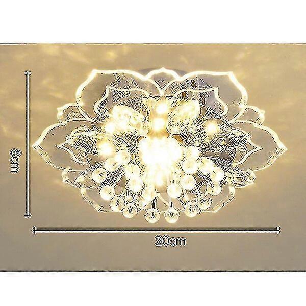 Crystal living room chandelier, single piece, delicate flower shape with multiple installation methods