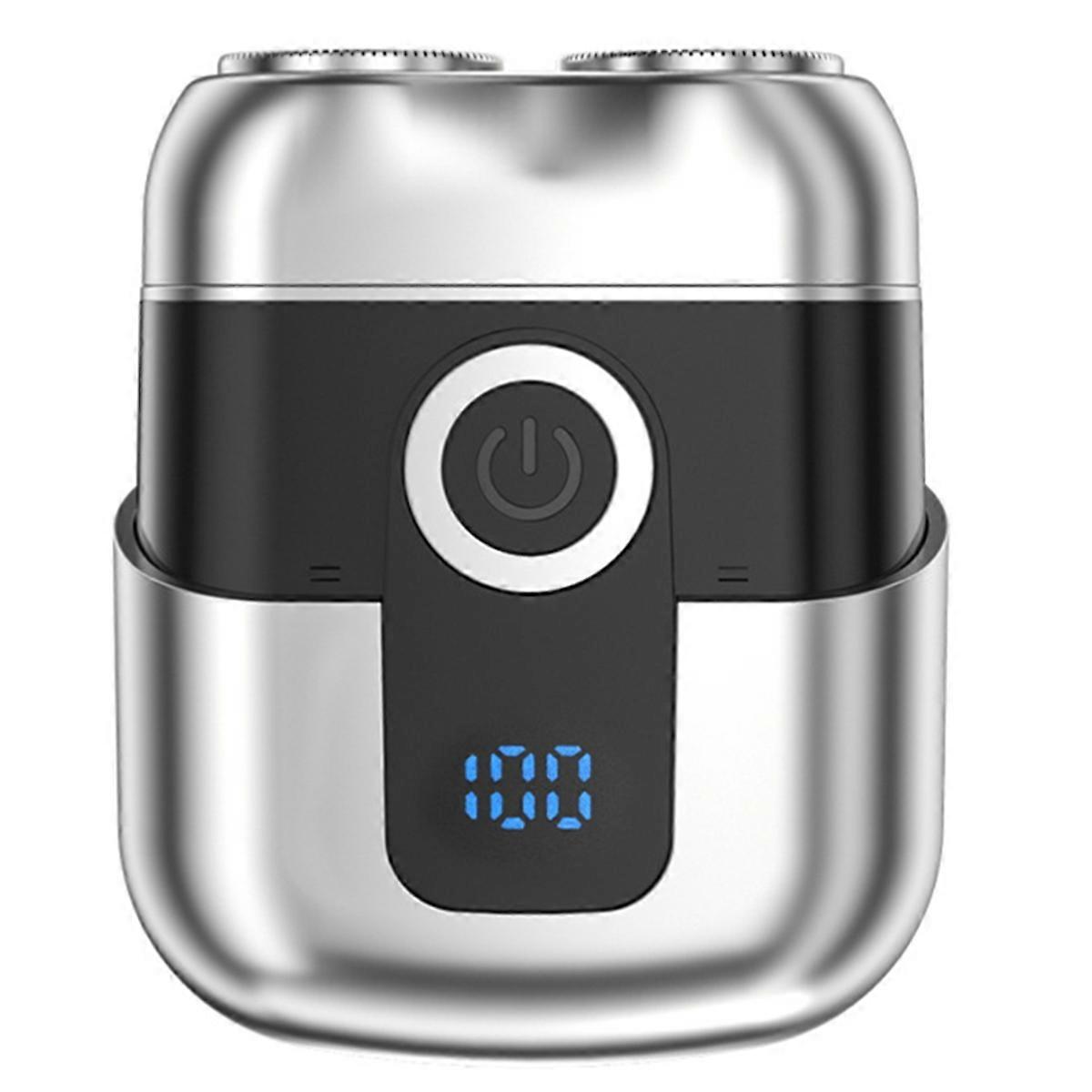 Men'S Electric Shaver Magnetic Head Mini Portable Double Head Double Head Digital Display A