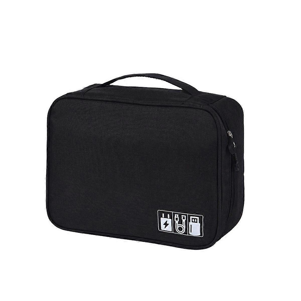 Bærbar kabelopbevaringspose Vandtæt USB Data Line Opladerstik Organizador til rejse elektronisk