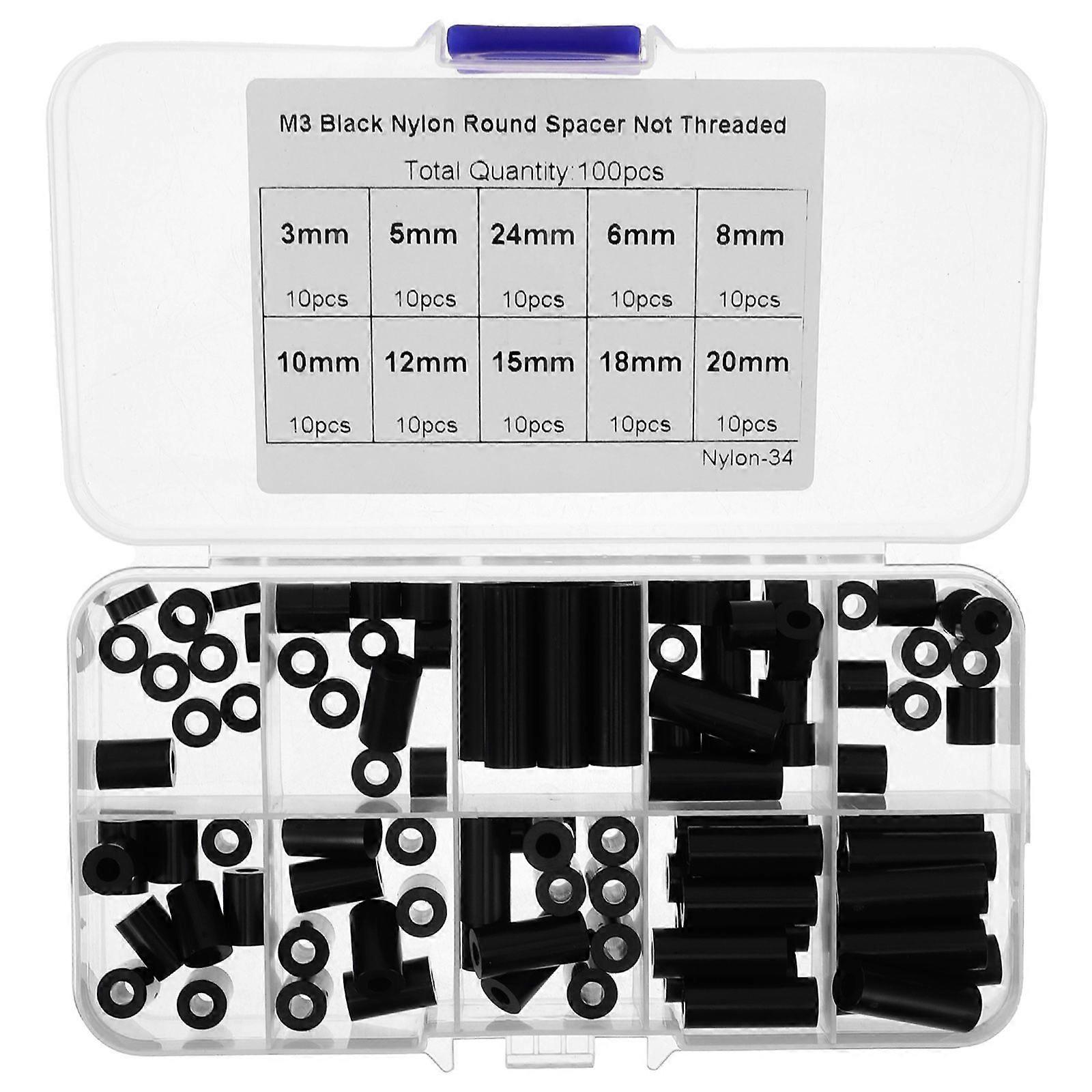 100pcs Spacers Nylon Spacers Washers Electrical Outlet Screw Spacers Round Spacers