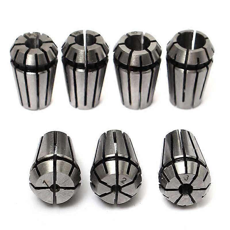 ER11 1-7mm Spring Collet Set 7pcs Collet Kit for CNC Engraving Machine & Grinding Tool
