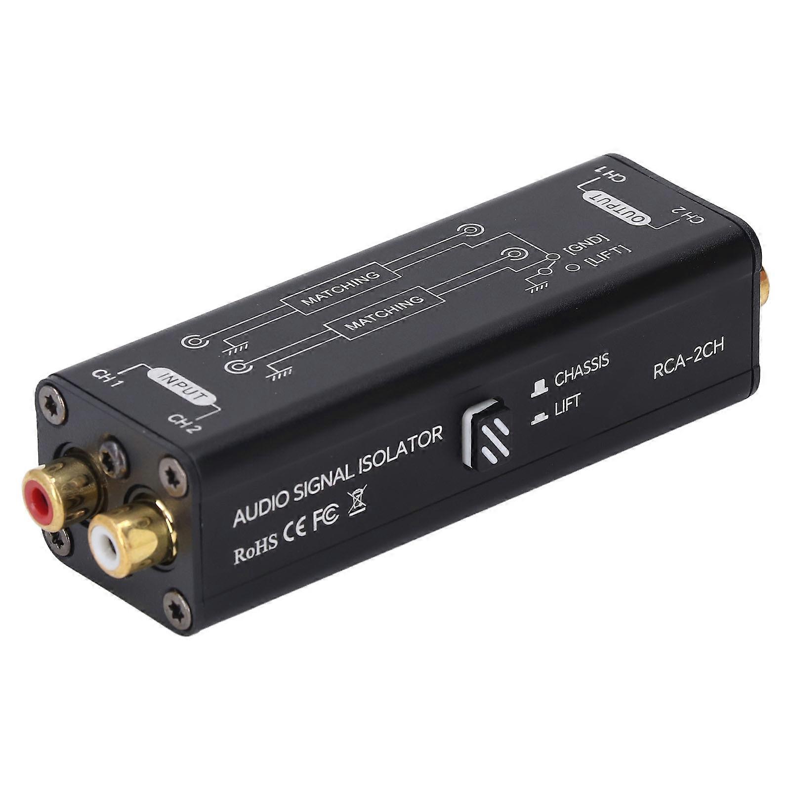 2 Channel Ground Loop Noise Isolator 600Ω, 106x26x32mm, Audio Filter