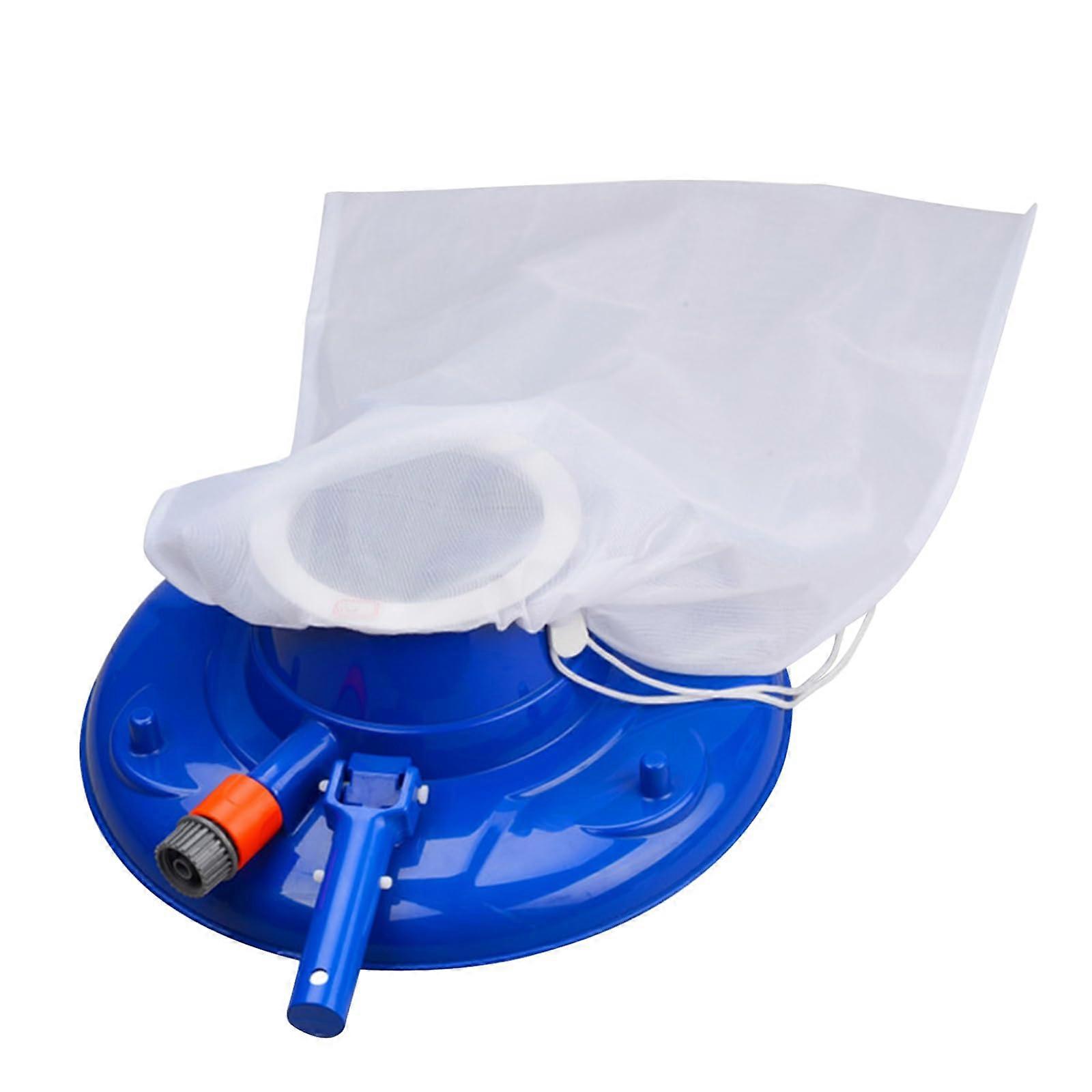 Swimming Pool Vacuum Head with Drawstring Bag, Flexible Cleaning Brush for Leaf Removal and Surface Debris in Corners
