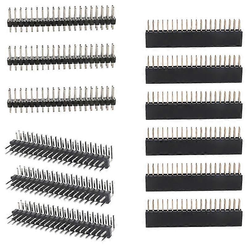 For 12pcs 40 Pin Gpio Header Kit 20x2 Pins Right Angle Gpio Header Socket For Raspberry Pi Zero4b3b3