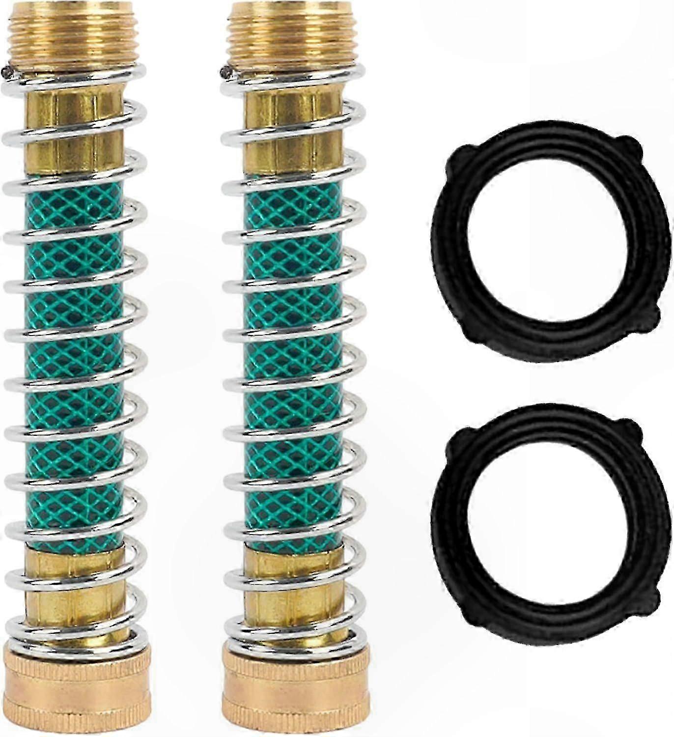 2-Pack Hose Guard with Brass Fittings and Spring Coil Protection
