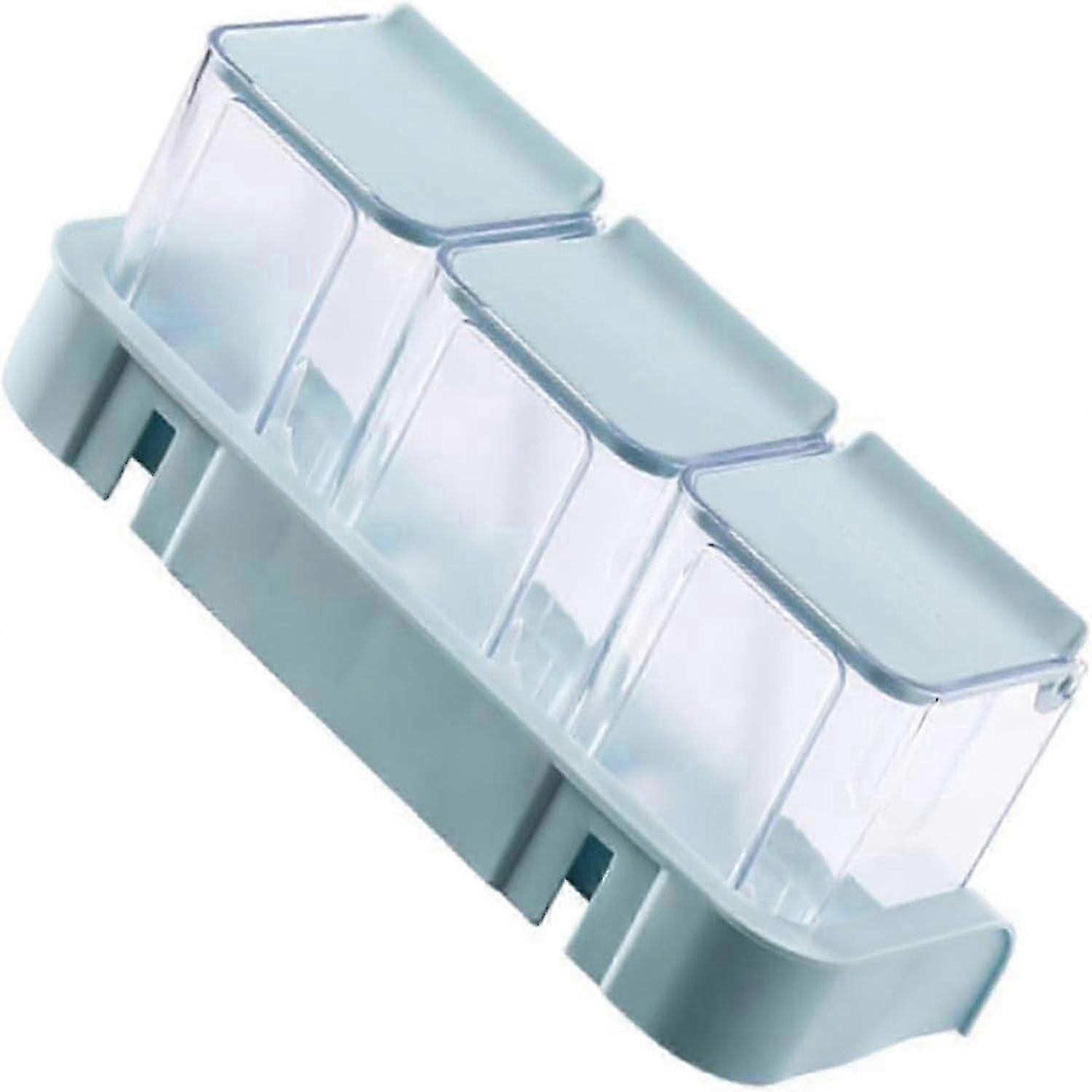 Seasoning Box Square Clamshell Spice Rack,Sky-blue