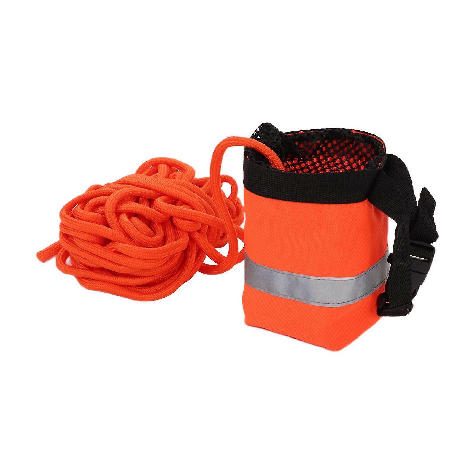 Throw Rope Bag Life Saving Reflective Rope Water Floating Bag Saving Equipment for Water Sports Rescuing30M/98.4Ft