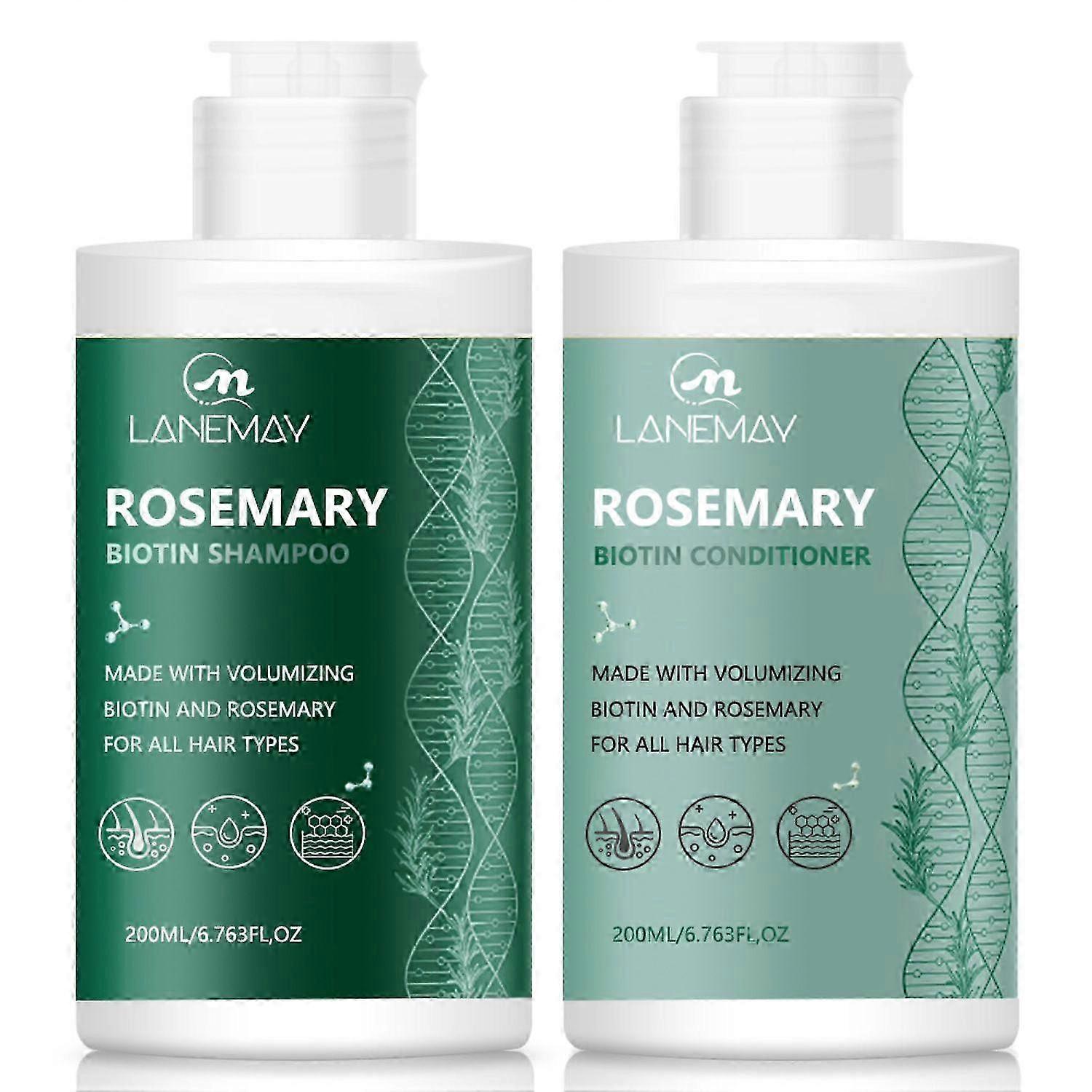 Rosemary Shampoo and Conditioner Set - Shampoo and Conditioner Set Volumizing Complex with Shea Butter & Tea Tree Oil for Fine Weak & Dull Hair