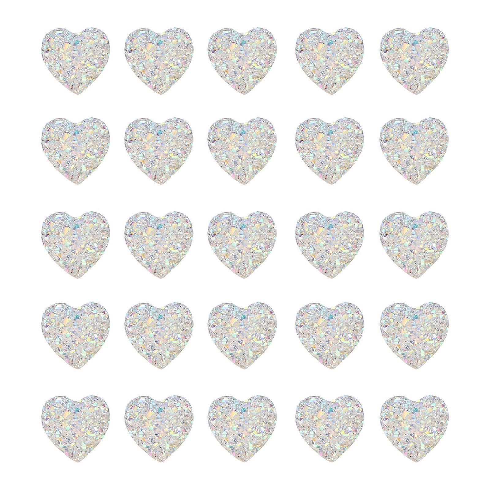 Decorative Resin Peach Heart Patches for DIY Headwear Making 50Pcs