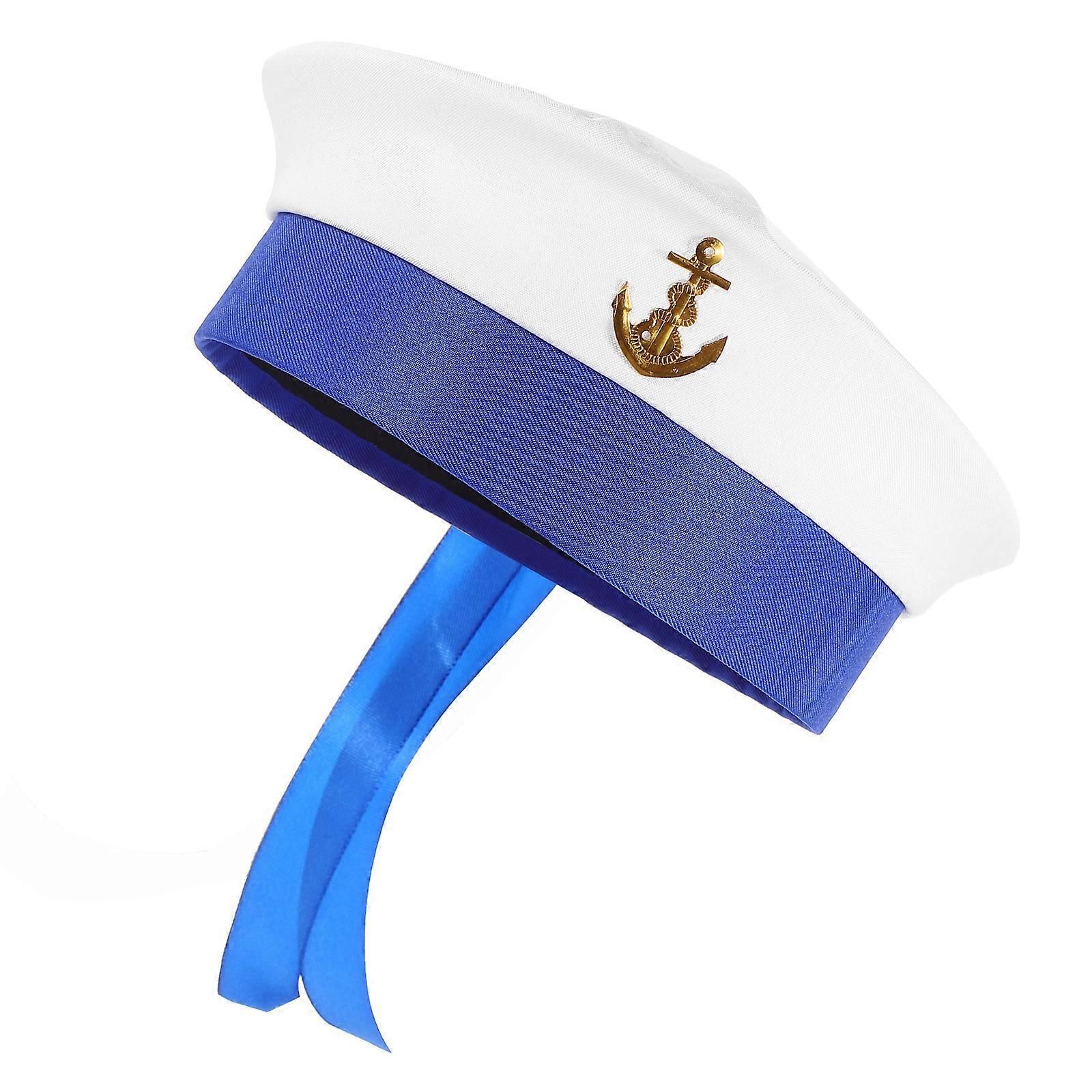 Cleaning Sailor Hat for Party 1 Piece White Polyester