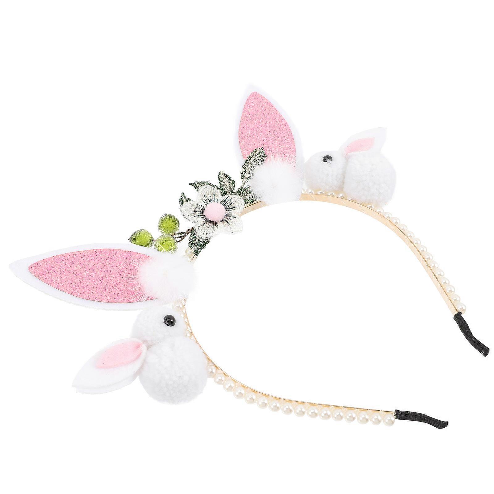 Bunny Ear Headband Decorative Party Prop for 4Pcs Easter Celebration
