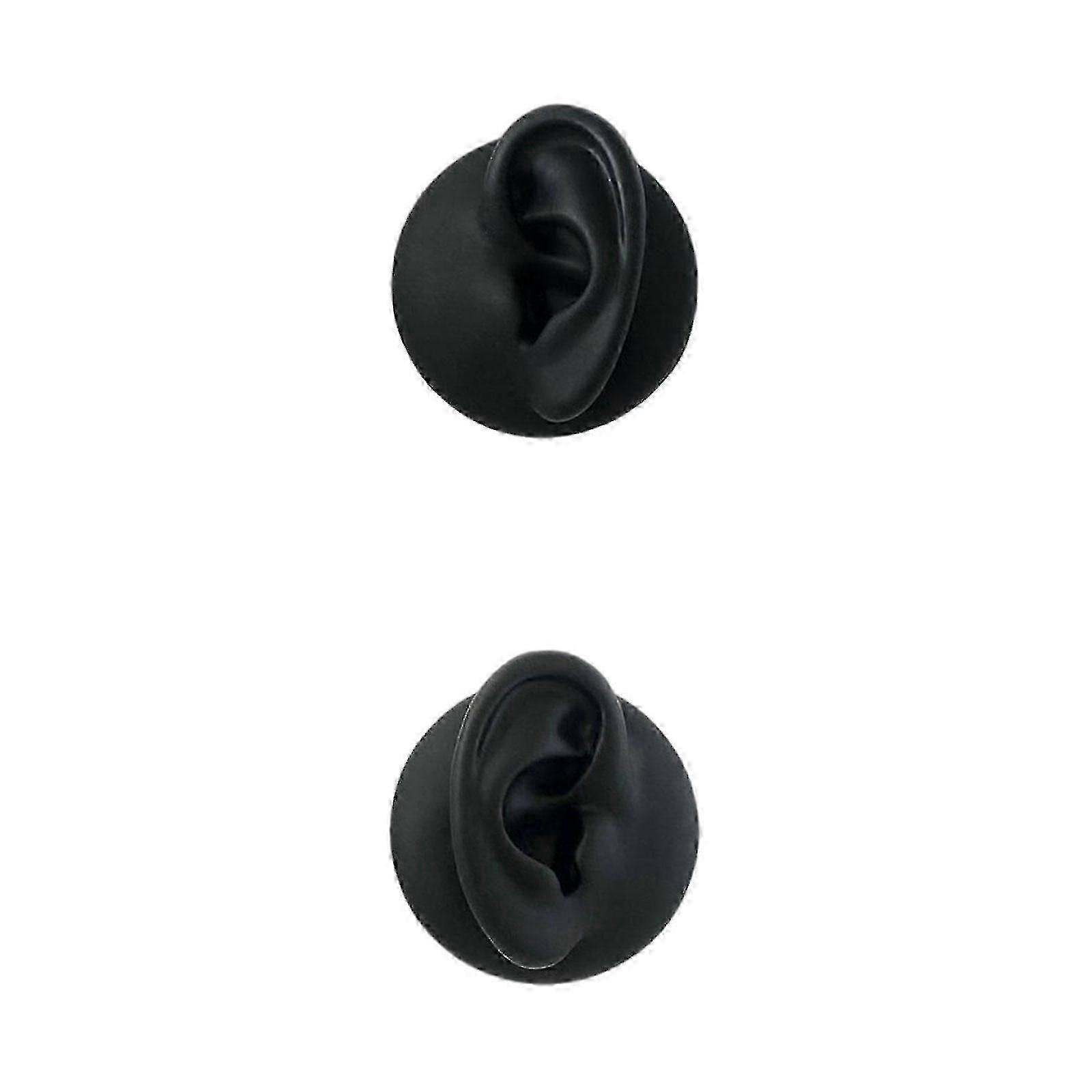 2x Simulation Ear Model Silicone for Jewelry Display Asmr Sleep Left Right