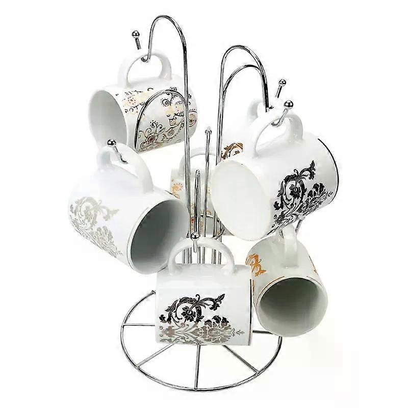 Tree Shape 8 Mug Holder Coffee Mugs Tea Cup Storage Rack for Countertop Kitchen Organizer Shelf Bar Tool Accessory