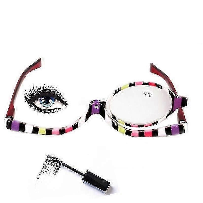 2 Pack Magnifying Makeup Glasses Eye Make Up Spectacles Flip Down Lens Folding Cosmetic Womens Readi
