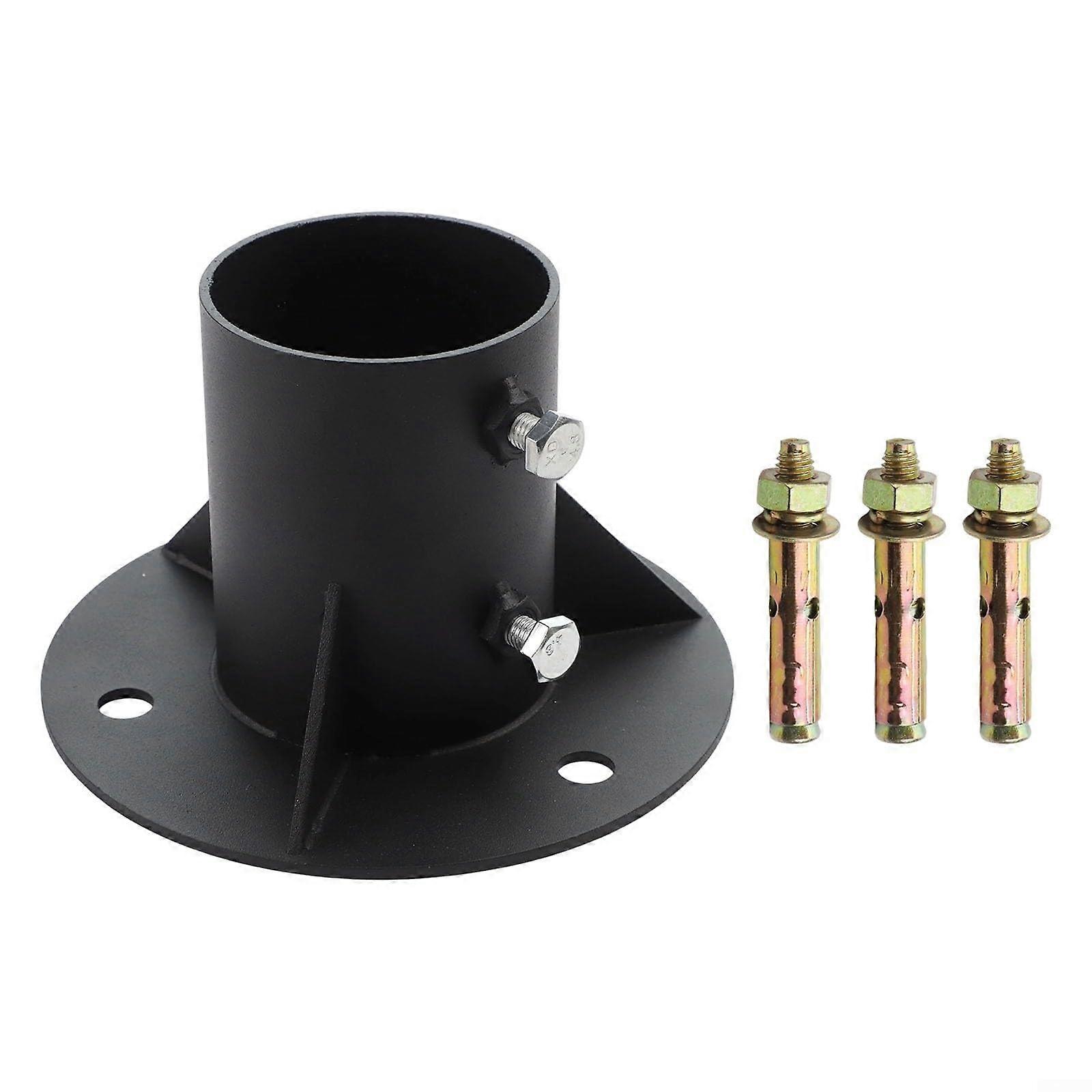 Adjustable Steel Post Floor Flange Base Mount With Expansion Bolts 65mm For Garden Fence Lamp Post Installation