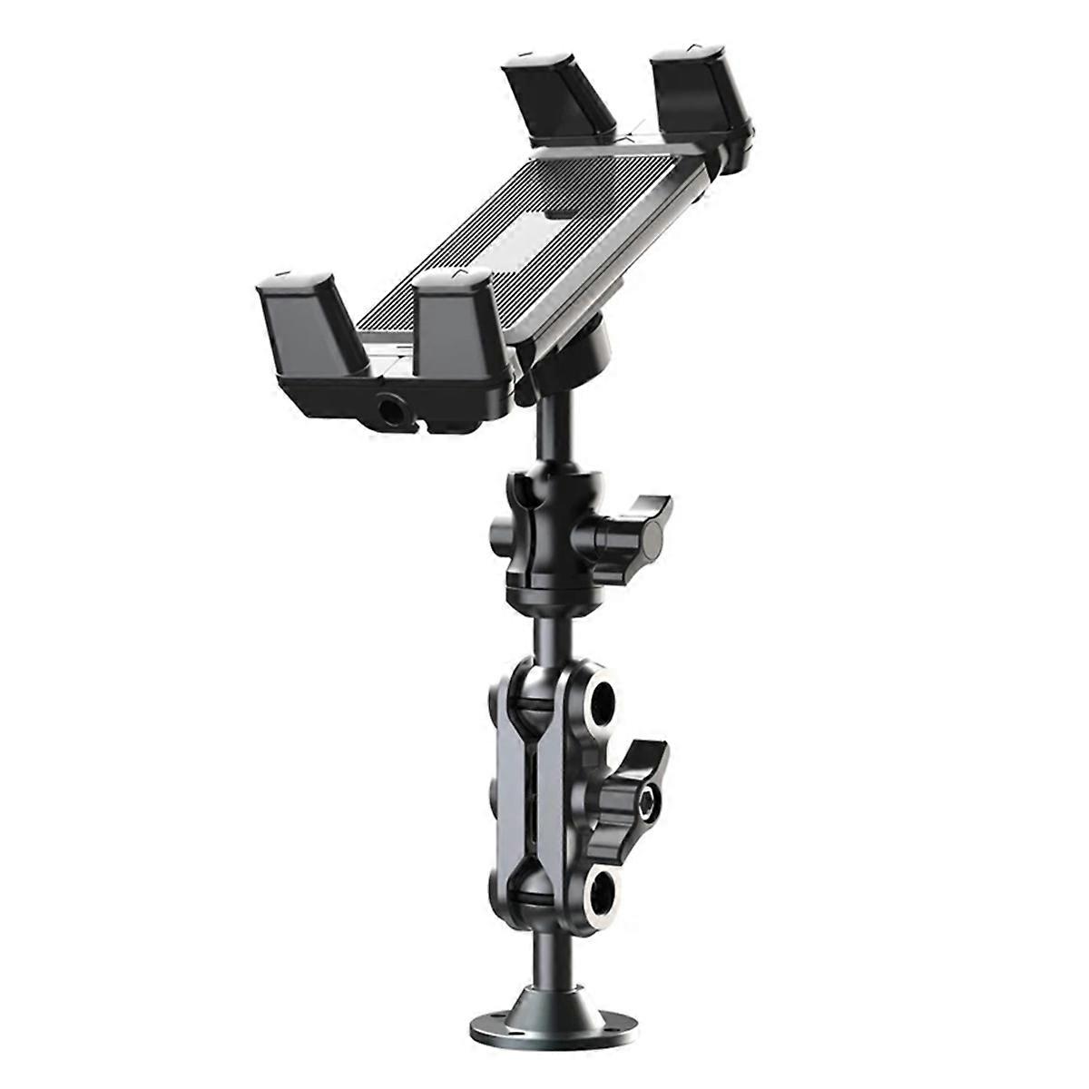 Car Phone Holder Heavy Duty Drill Base Tablet Holder Car Mount Dashboard 360° Adjustable 2-Stage Sta