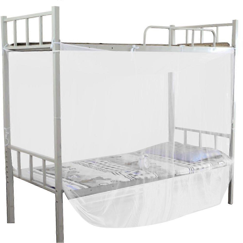 4 Corner Post Bed Canopy Mosquito Net Twin Full Queen Size Netting White(90x190x150cm)