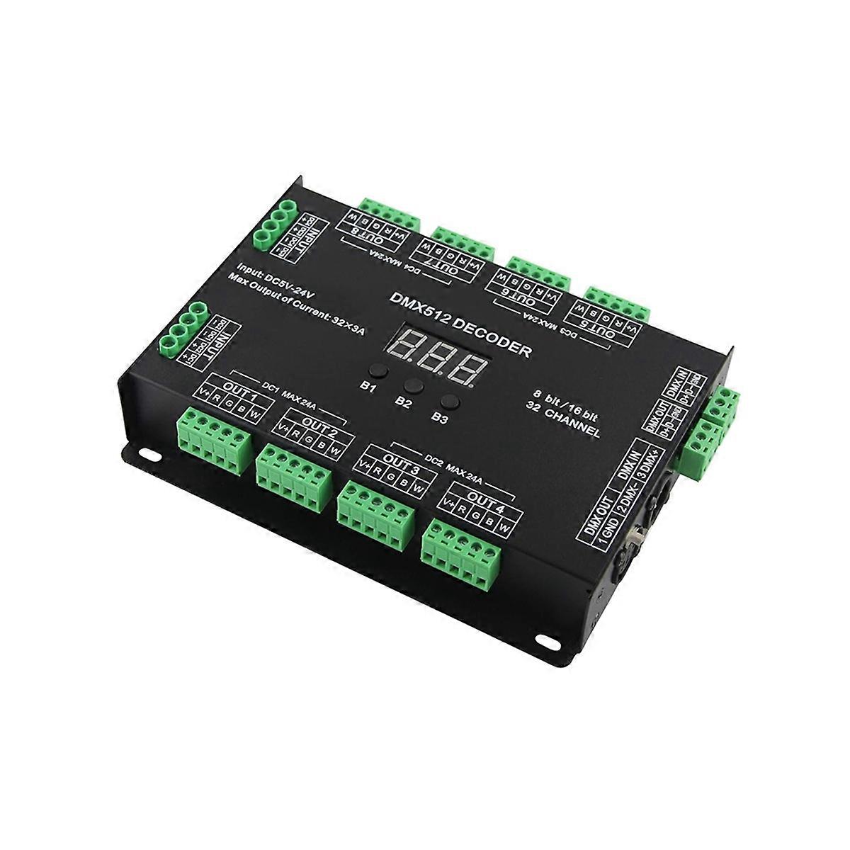 32 Channel 96A RGBW for 512 LED Decoder Controller Dimmer DC5-24V RGBW RGB LED Light 8 Bit/16 Bit