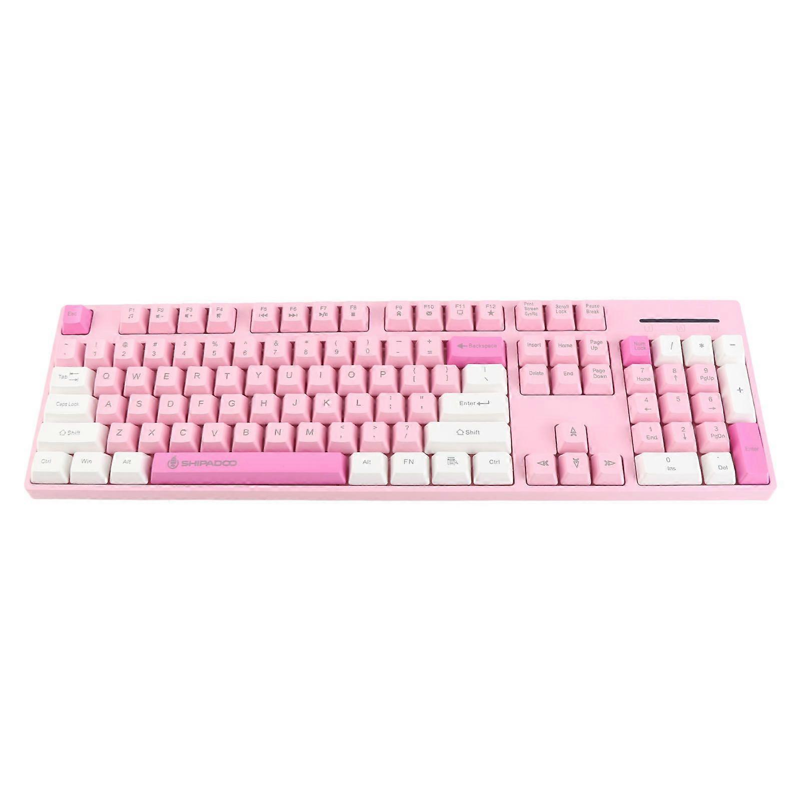 104 Keys Wired Keyboard 3 Colors Cute Gaming Keyboard USB Interface Business Keyboard for Win XP 7 8 10 11 for OS X