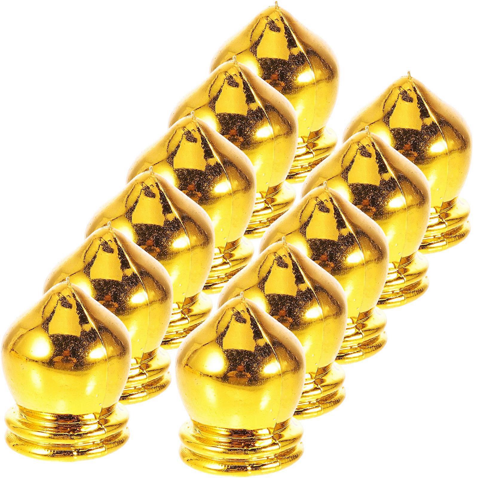 Pennants Flag Pole Cap Finial for Flag Replacement 80Pcs Golden Plastic