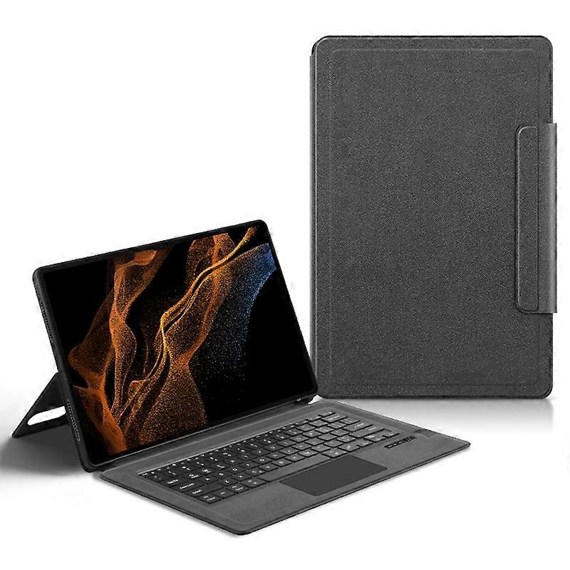 עבור Samsung Galaxy Tab S10 Ultra S9 Ultra S8 Ultra Leather נרתיק + משטח מגע Bluetooth תואם Keyb