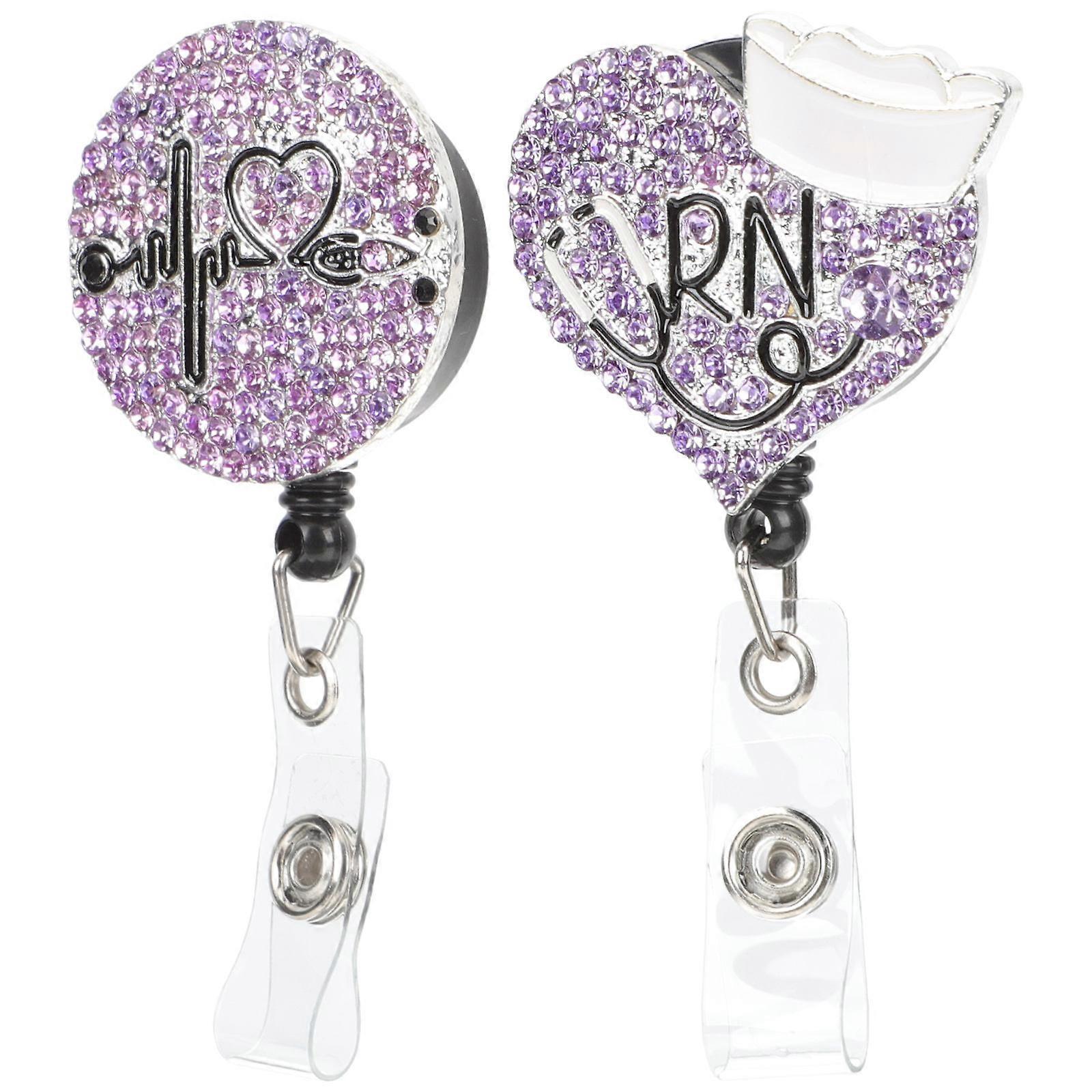Portable Badge Holders Retractable Badge Reels for Id Cards 8Pcs