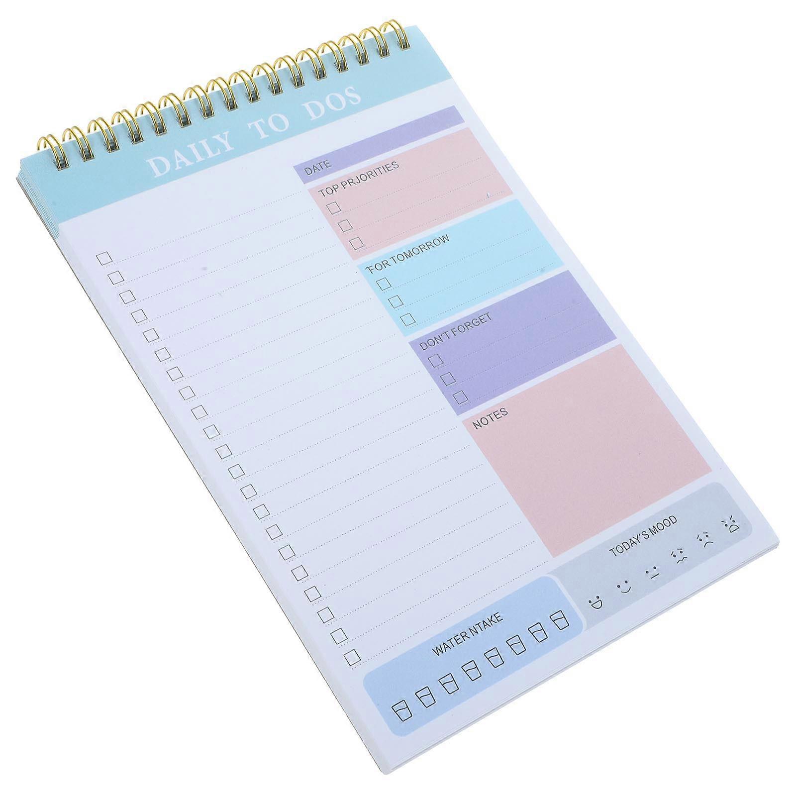 Daily Planner Notepad for Work Schedule 2Pcs Portable Tear Off Notepad