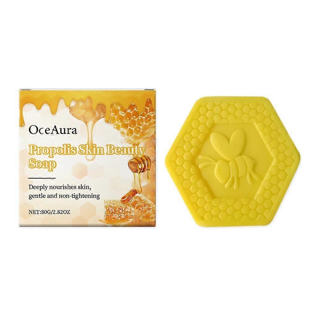 Propolis Bath Soap Natural Honey Formula Deeply Cleanses Hydrates Skin for Soft Smooth Resilient Results