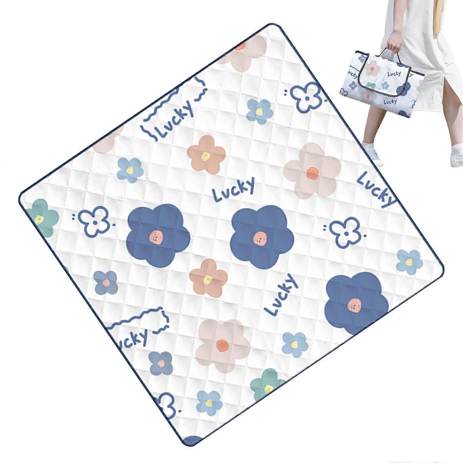 Picnic Blanket Large Waterproof Folding Mat With Handle Portable Camping Blanket Washable Mat For Women And Men