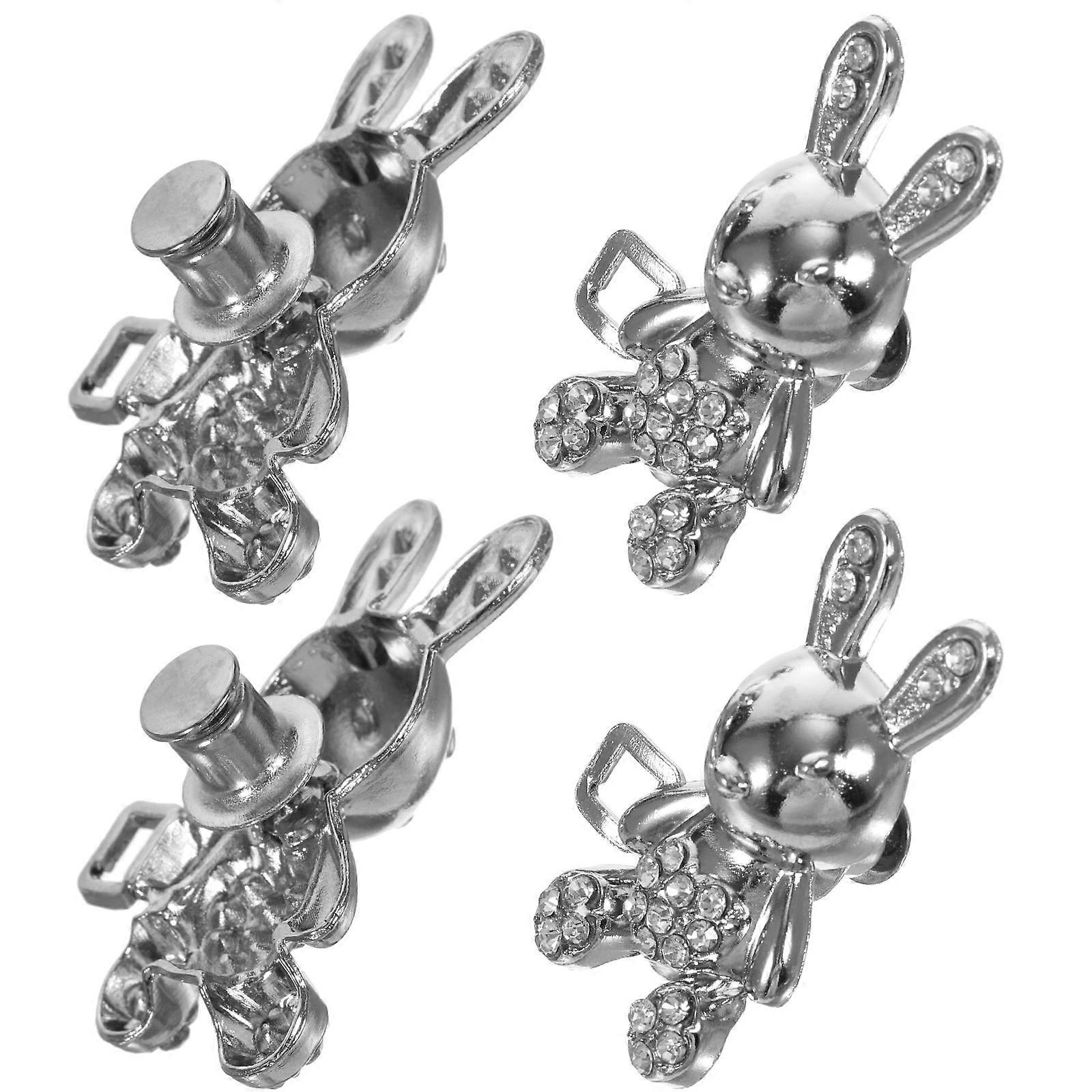 2Pairs of Jeans Buttons Waist Tightener for Pants Made from Alloy