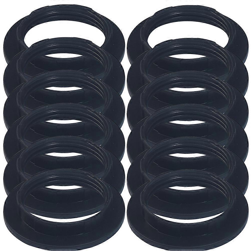Retaining Rings for Lamp Shade Socket Ring for Lamp Use 50Pcs Black E27 Fitting