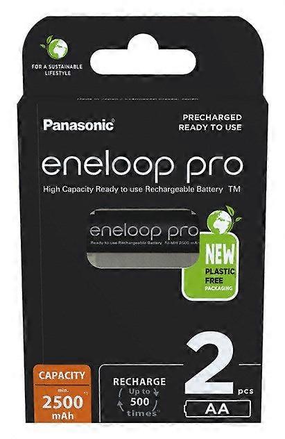 Piles rechargeables Panasonic Eneloop Pro AA 2500 mAh, 2 pièces (BK-3HCDE/2CP)