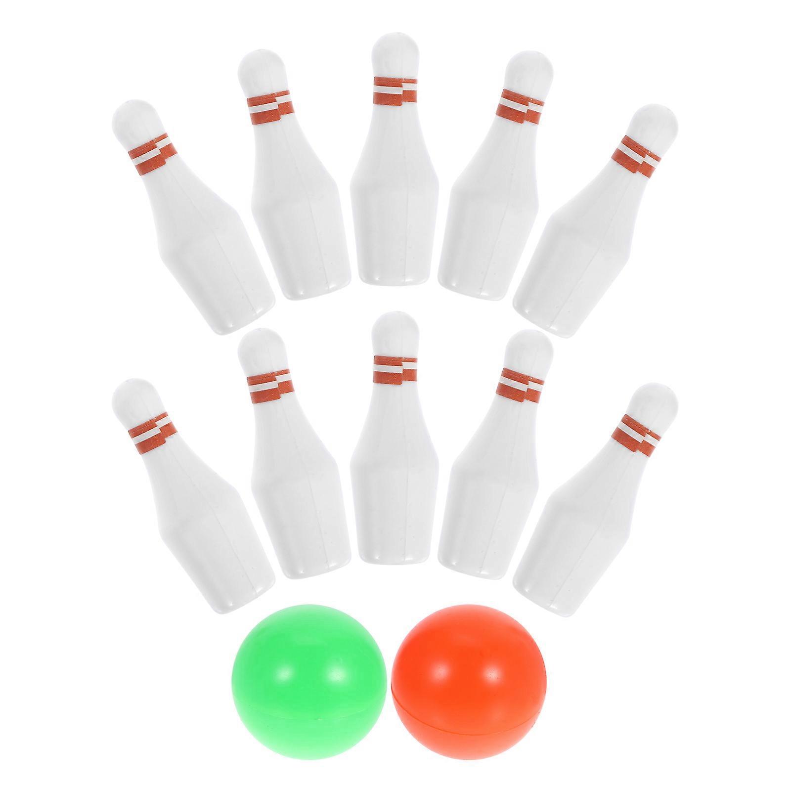 Bowling Game Miniature Set for Doll House Decor with 3Sets Included