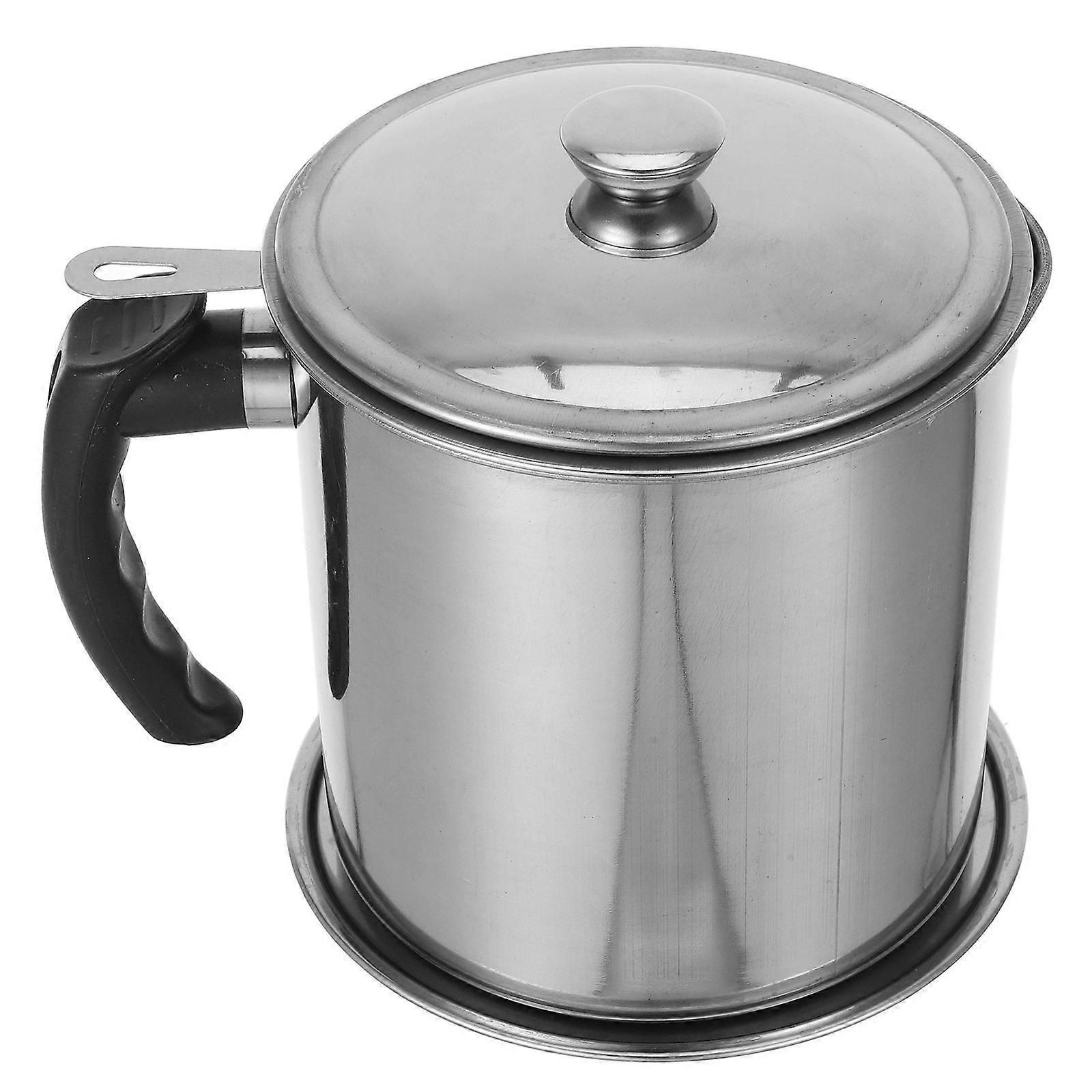 Cooking Grease Keeper Featuring Fine Mesh Strainer Ideal For Frying Oil Use In Kitchen Design 4Pcs