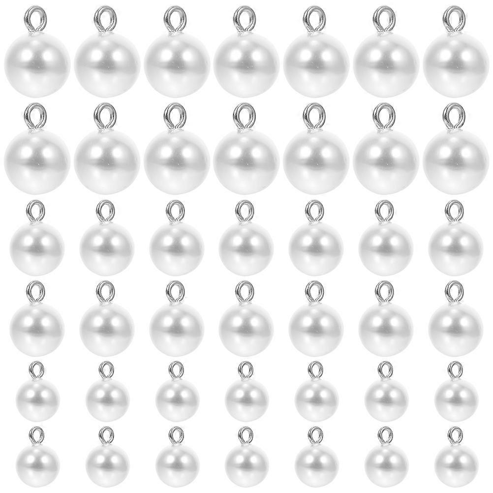 60Pcs White Pearl Decorative Buttons for Sewing Crafts Perfect for Women and Artists in Various Projects
