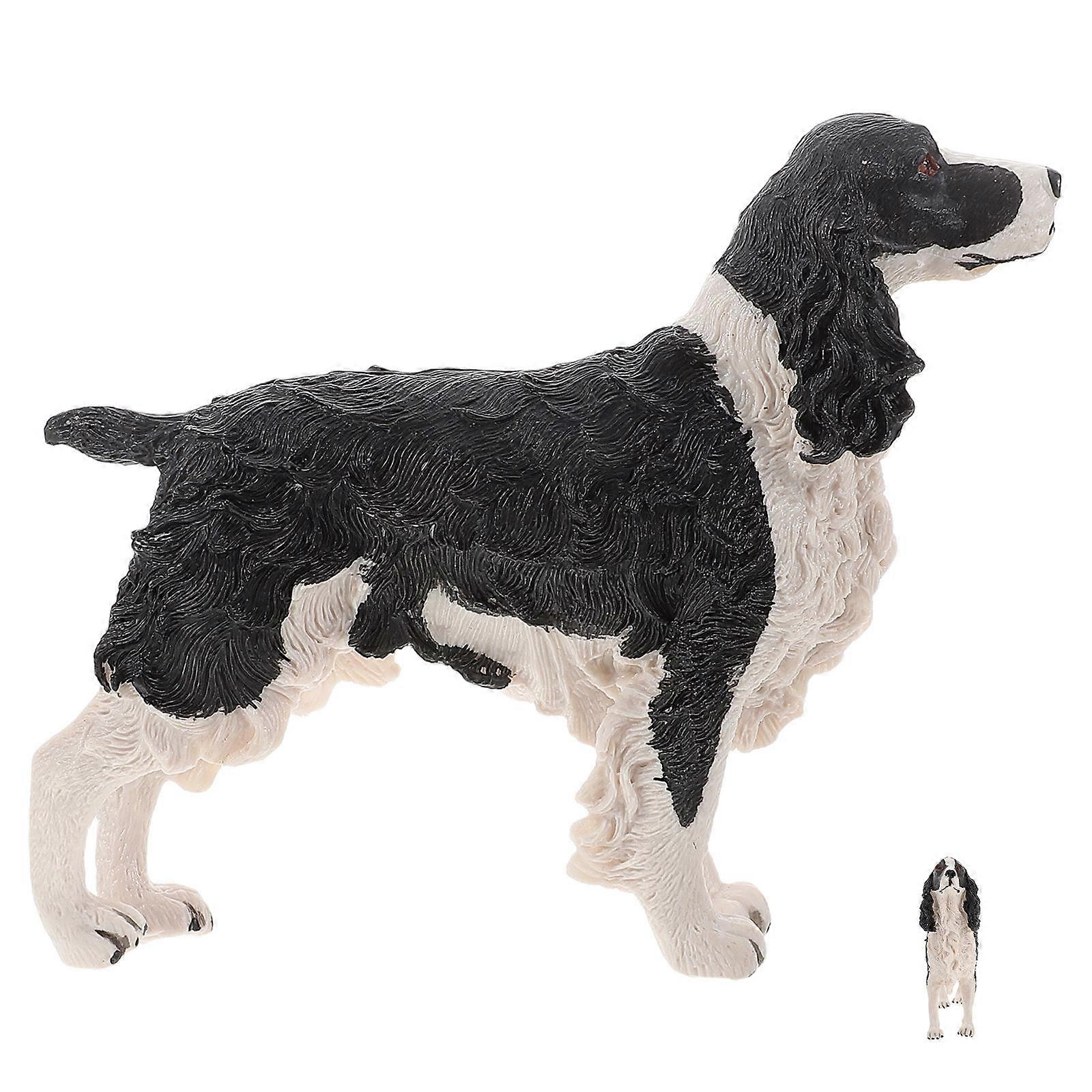 Resin Puppy Dog Figurines Spaniel Dog Figurine for Kids Boys and Girls Multi Color with Realistic Appearance 1Pack