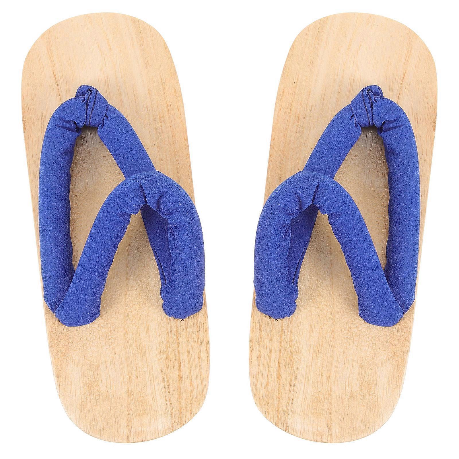 Women Clog Slippers Japanese Wooden Clogs for Home Use 2Pairs Multi Color